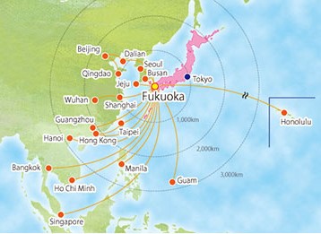 Location of Fukuoka